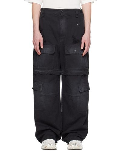 Balenciaga Large Cargo Trousers - Black