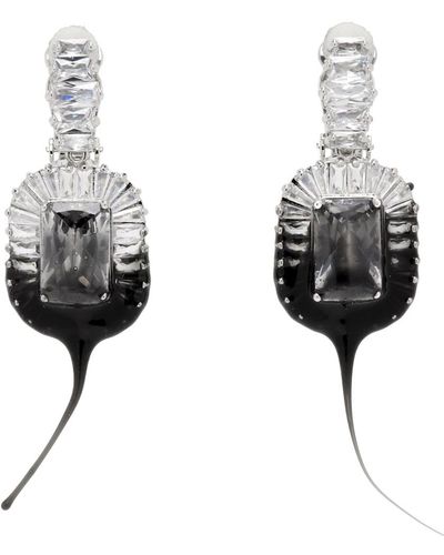 OTTOLINGER Silver & Diamond Dip Clip Earrings - Metallic