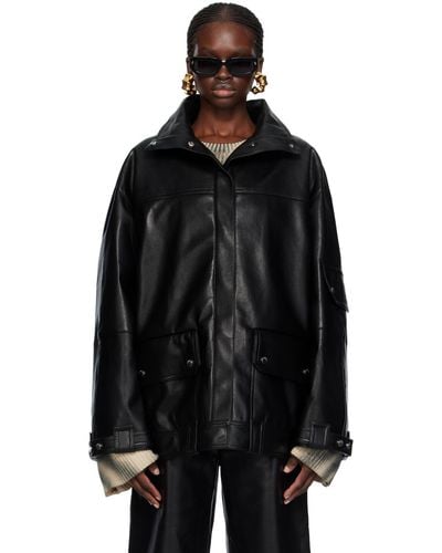 Nanushka Silva Leather Jacket - Black