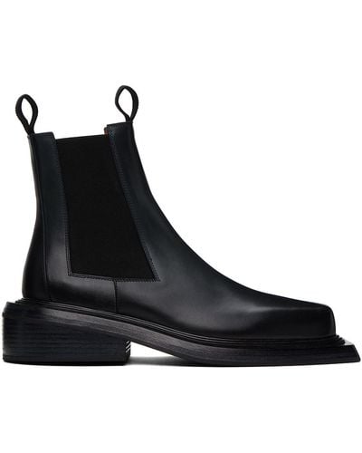 Marsèll Navy Cassettino Chelsea Boots - Black