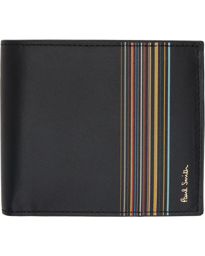 Paul Smith Black Signature Stripe Wallet