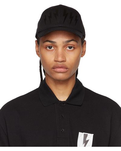 Neil Barrett Bolt Cap - Black