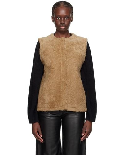 Yves salomon fur vest cheap