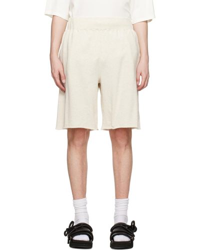 Undercover Off-white Rolled Edge Shorts - Natural
