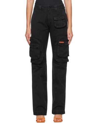 Heron Preston Black Flap Pocket Cargo Trousers