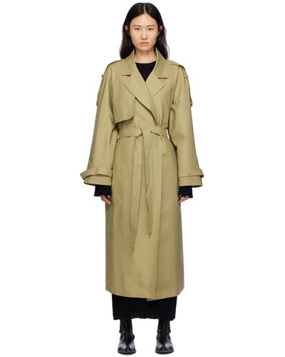Frankie Shop Suzanne Trench Coat - Green