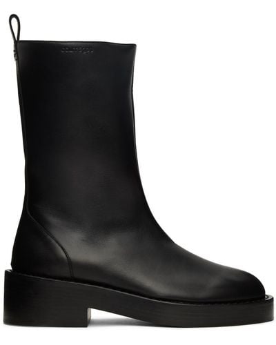 Courreges Embossed Boots - Black