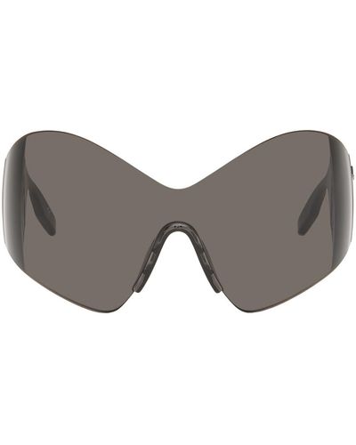 Balenciaga Black Mask Butterfly Sunglasses - Grey