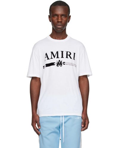 Amiri T-shirt blanc à logo