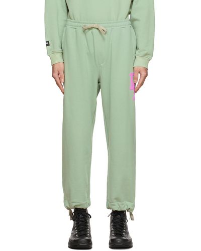 DOUBLE RAINBOUU Pantalon de survêtement ez vert en coton