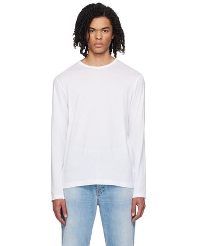 Sunspel Classic Long Sleeve T-shirt - White