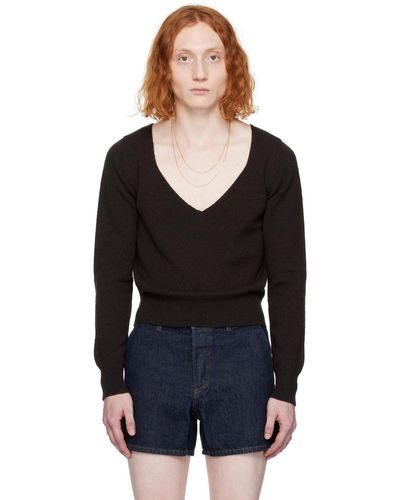 Dries Van Noten Pull mandana brun - Noir