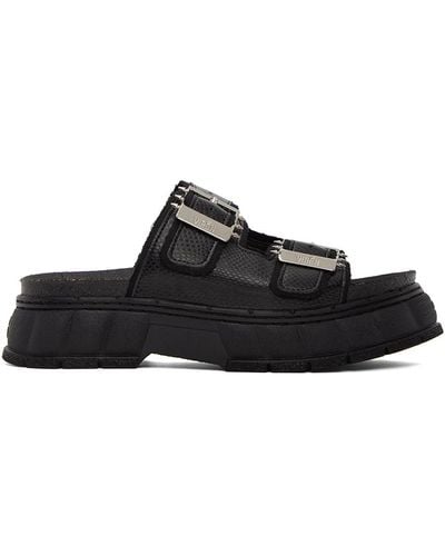Viron 2018 Appleskin Faux-leather Sandals - Black