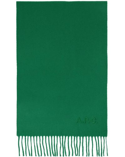 A.P.C. . Green Ambroise Scarf