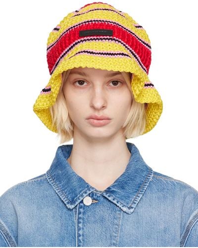Stella McCartney Yellow Logo Bucket Hat - Blue