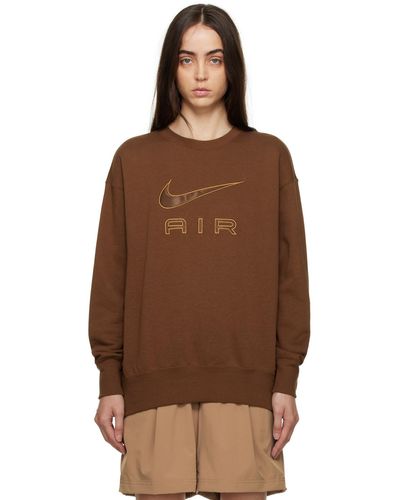 Nike Embroide Sweatshirt - Brown