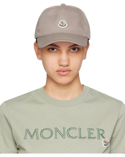 Moncler Taupe Logo Cap - Green
