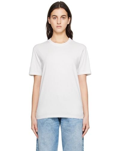 Maison Margiela Grey Crewneck T-shirt - White