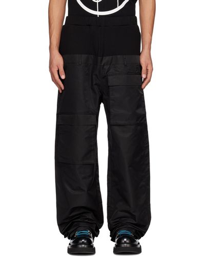 Spencer Badu Panelled Cargo Trousers - Black