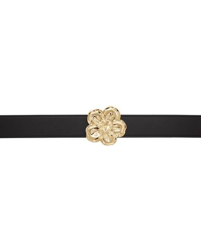 KENZO Black Paris Boke Flower Reversible Belt