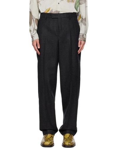 Dries Van Noten Creased Trousers - Black