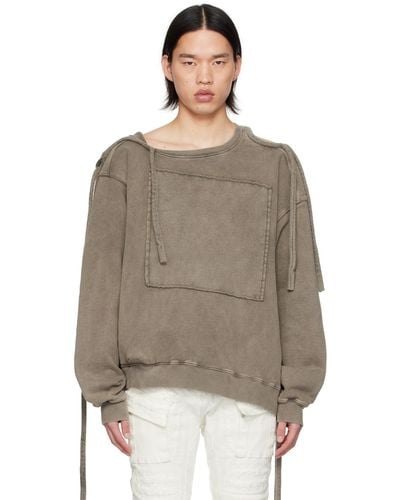 OTTOLINGER Deconstructed Cut-out Hoodie - Brown