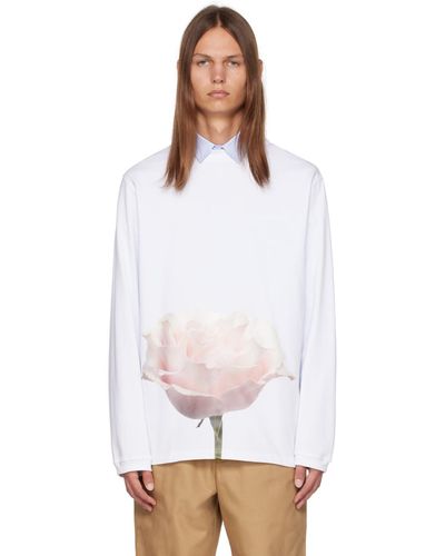 Jacquemus T-shirt à manches longues 'le t-shirt rosine' blanc - le chouchou