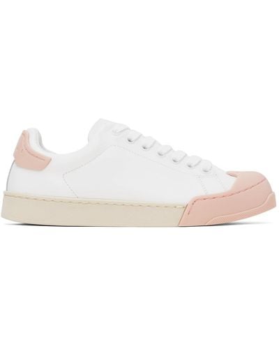 Marni White & Pink Dada Bumper Sneakers - Black
