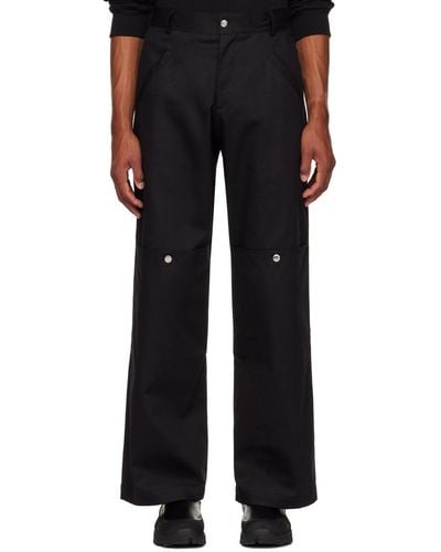 Spencer Badu Knee Pocket Cargo Trousers - Black