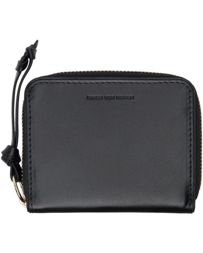 Dries Van Noten Square Leather Wallet - Black