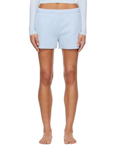 Skims Cotton Fleece Classic Shorts - Blue