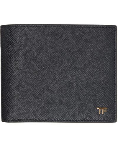 Tom Ford Small Grain Leather Bifold Wallet - Black