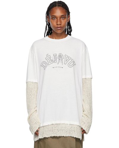 Our Legacy White Mix Long Sleeve T-shirt