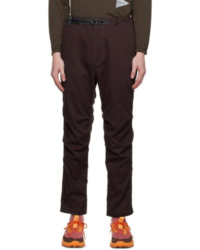 and wander Burgundy Climbing Trousers - Black