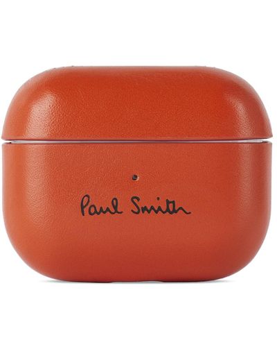 Paul Smith Orange Native Union Edition Leather Airpods Pro Case - Red