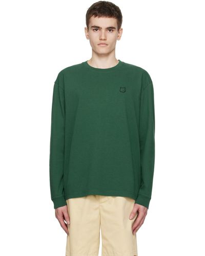 Maison Kitsuné Green Fox Head Long Sleeve T-shirt