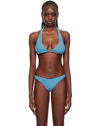 Frankie's Bikinis Haut de bikini diana bleu - Noir