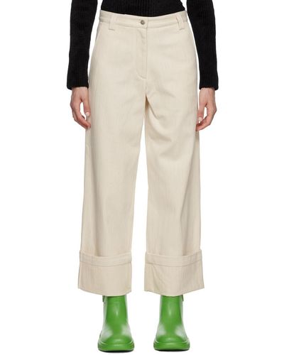 Moncler Genius 2 Moncler 1952 Off-white Trousers - Natural