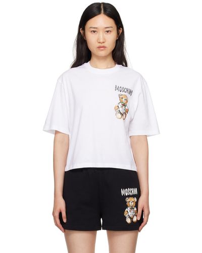 Moschino T-shirt blanc à ourson emblématique