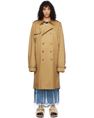 Doublet Tan Invisible Trench Coat - Blue