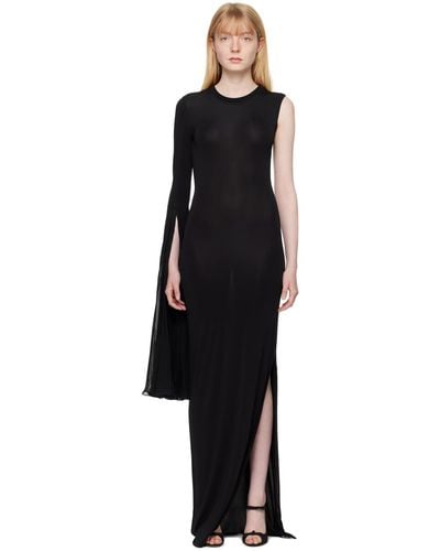 Nensi Dojaka Asymmetric Maxi Dress - Black