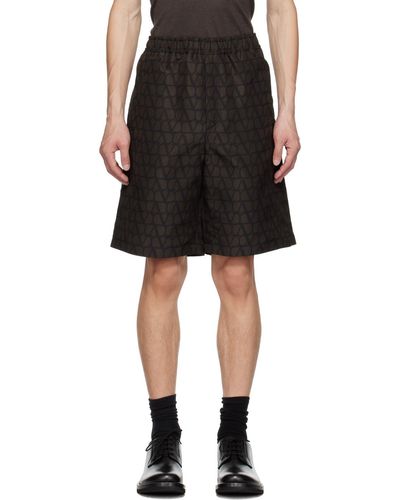 Valentino Printed Shorts - Black