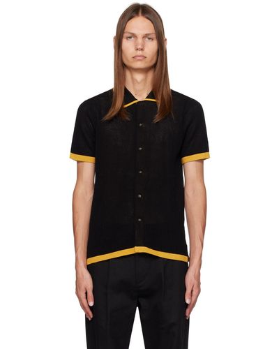 DOUBLE RAINBOUU Semi-sheer Shirt - Black
