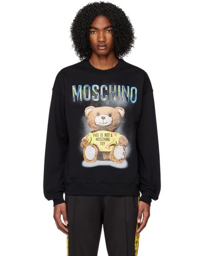 Moschino Pull molletonné noir à ourson