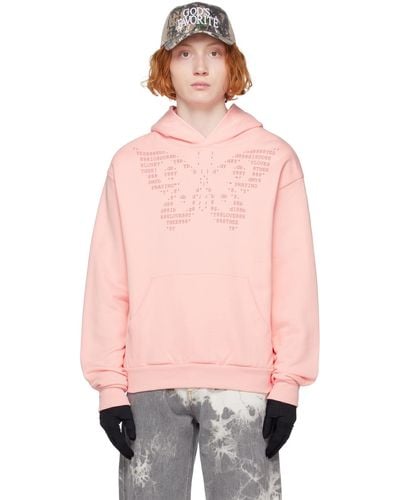 PRAYING Ssense Exclusive Butterfly Hoodie - Pink