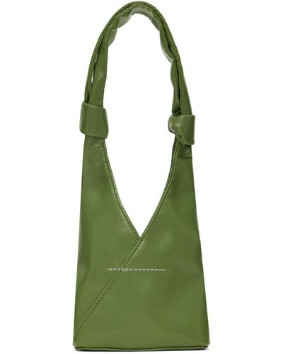 MM6 by Maison Martin Margiela Mini Triangle Knotted Bag - Green