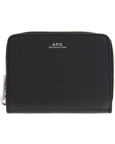 A.P.C. . Black Emmanuelle Compact Wallet