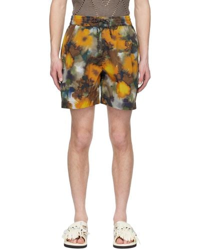 A PERSONAL NOTE 73 Graphic Shorts - Yellow
