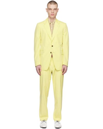 Dries Van Noten Complet jaune à deux boutons