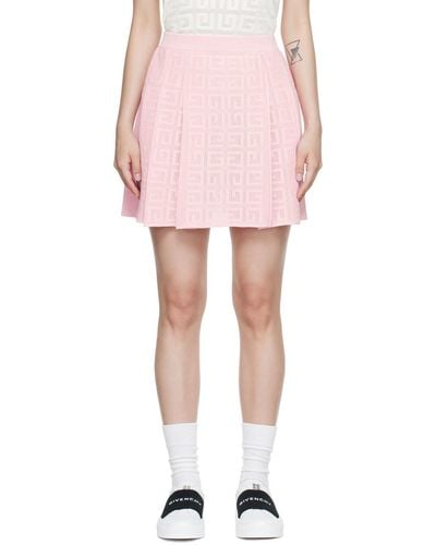 Givenchy Pink 4g Mini Skirt - Multicolour